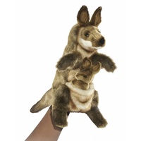 Hansa - Kangaroo and Joey Puppet 29cm